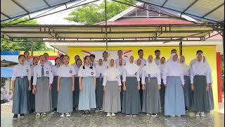 BNNK Poso Gelorakan  Mars BNN pada Siswa-Siswi  Di SMA  Negeri 3 Poso.