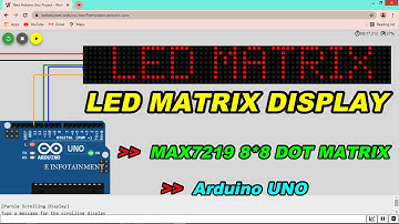 LED Matrix display simulation in online \ Arduino LED display \MAX7219\MD parola scrolling display