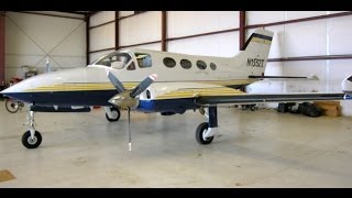 Cessna 414 N1552T landing at 1H0 Creve Coeur Airport - Maryland Heights Missouri