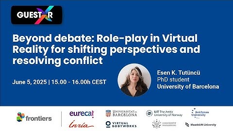 Webinar - Beyond debate: Role-play in VR for shifting perspectives and resolving conflict