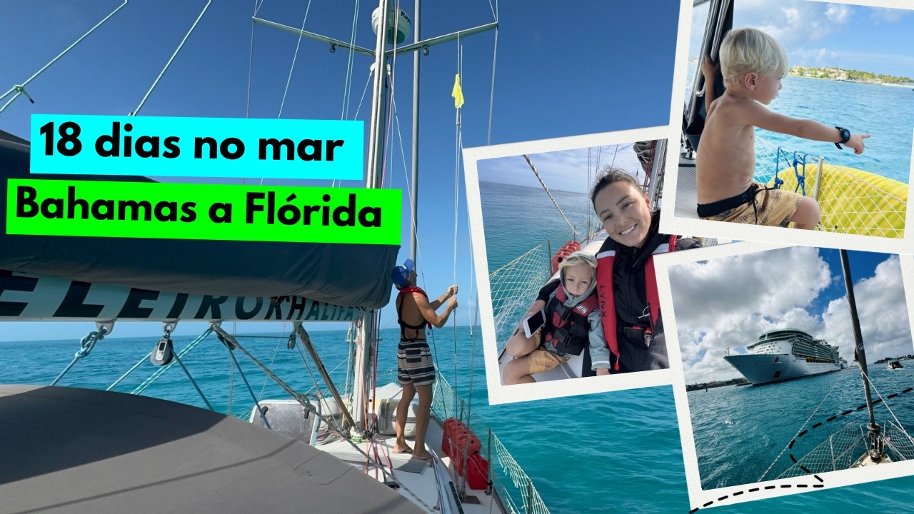 ⁣#42 18 DIAS NO MAR: Finalmente chegamos aos Estados Unidos de veleiro! ⛵🇺🇸