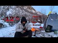Spending A Snowy Night At Hasan Bag Area بەسەربردنی شەوێکی بەفراوی لە ناوچەی حەسەن باگ Vlog Iraq 