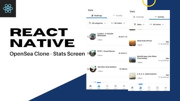 Master React Native | Opensea NFT Marketplace Clone | Stats Screen