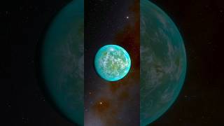 Earth-like planet with life orbiting around her star with its tiny moons #astronomy #earth #space