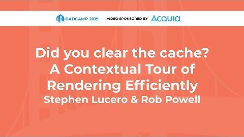 Did you clear the cache? A Contextual Tour of Rendering Efficiently