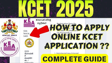 KCET 2025 Online Application - Step-by-Step Guide