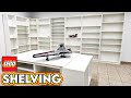 Lego shelving placed  planned