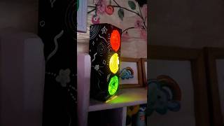 Turn waste cardboard into an amazing Traffic Light Lamp! 🚦✨ #shorts #ytshorts #lamp #diy