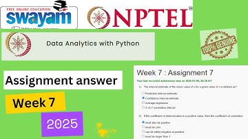 NPTEL Data Analytics with Python Week 7 Assignment 7 Answers Solution Quiz |2025 Jan| #swayamcourses