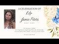 Celebrating the life of Jamie Peters