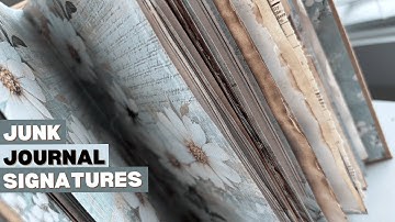 How to Prepare Signatures for a Country Cottage Junk Journal | Hidden Spine Binding Tutorial
