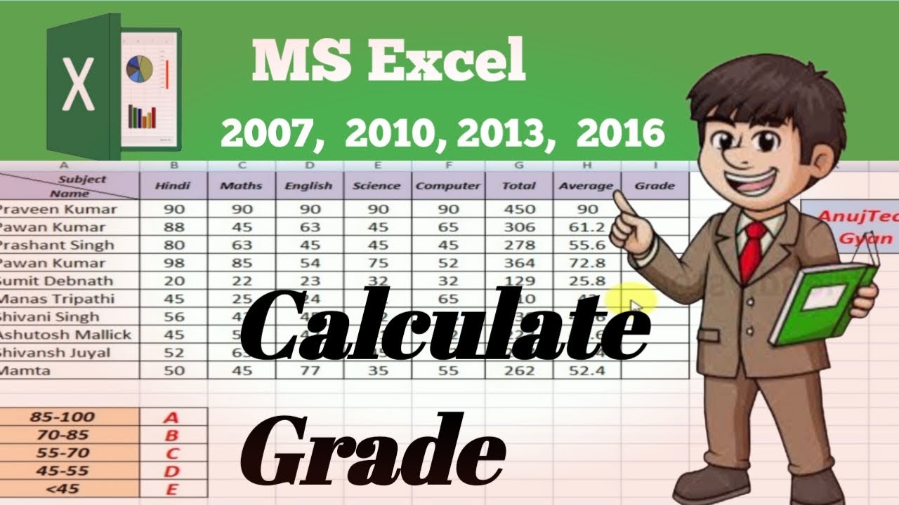 Grade Formula in Excel - YouTube