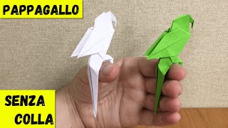 Pappagallo Di Carta Come Fare Origami Pappagallo Di Carta Fai Da Te Senza Colla, Senza Forbici