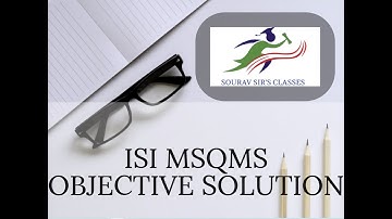 ISI MSQMS 2020 SOLUTION Q 6, 7 Master of Science in Quality Management Science