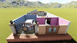 20 x 40 House Plan with 1 Bedroom || 1 BHK House Model || Small Home Design 3d