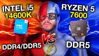 A ESCOLHA CERTA PARA GAMES? CORE i5 14600K vs RYZEN 5 7600