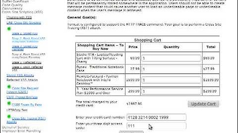 Cross Site Tracing (XST) Attacks