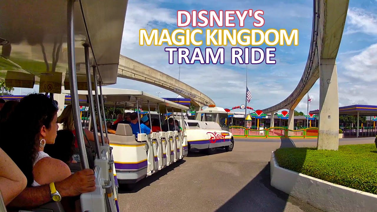 Ride the Parking Lot Tram to The Magic Kingdom Park at Walt Disney World in Florida