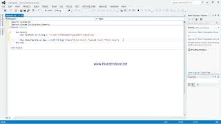 VB.NET - Files Part 1 Writing into a file