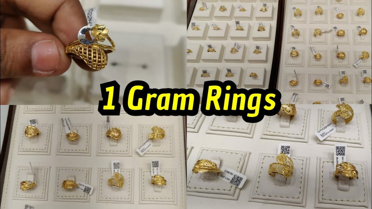 Buy 1 Gram Light Weight Gold Ring for Women | Parakkat Jewels