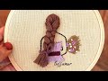 Step by Step Hair Embroidery Tutorial for Beginners / Beautiful Girl Embroidery Tutorial / Gossamer