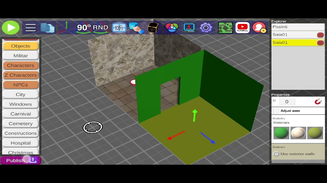 3D Horror Game Maker. Basic materials colors & Scare monsters - YouTube