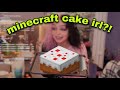 We baked the minecraft cake in real life  thepizzawaffle shorts