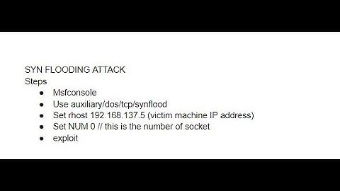 TCP SYN FLOODING ATTACK