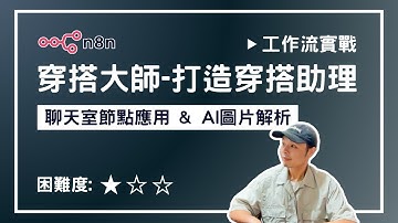 【n8n實戰教學】穿搭大師-打造穿搭助理 - Chat Trigger 應用與 AI 圖片解析 1-1