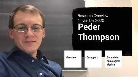 Peder Thompson research elevator pitch