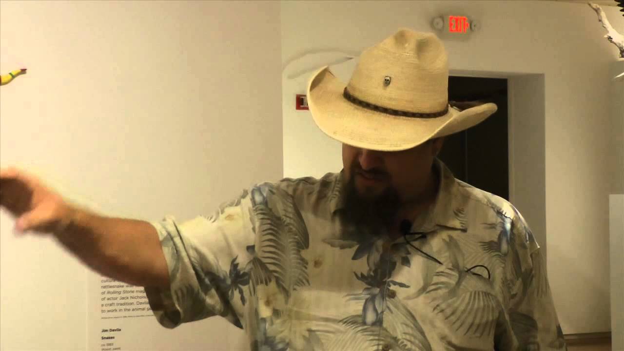 Ron Rodriguez on his "fish eating bear" animal sculpture