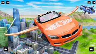 Extreme Futuristic Flying Car Driving Stunt Simulator Game - Android Gameplay. screenshot 4