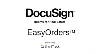 DocuSign Rooms for Real Estate - placing a title order Wealth