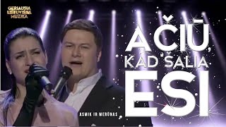 Merūnas ir Asmik Gregorian - Ačiū, Kad Šalia Esi (Official Lyric Video). Lietuviškos Dainos