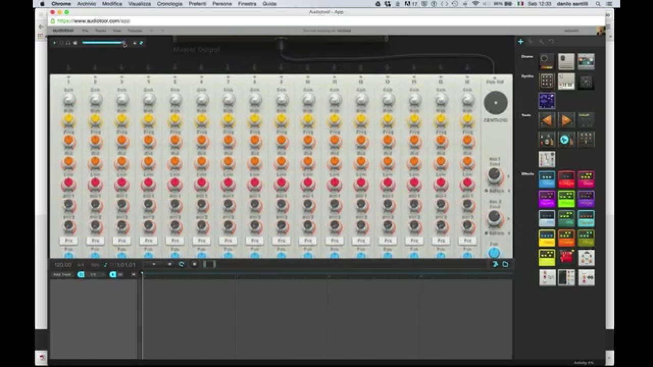 1 Audiotool accesso settaggi pannelli - YouTube