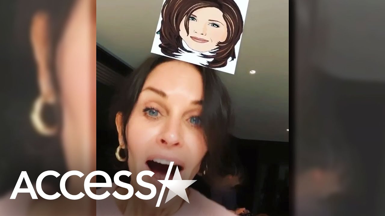 Courteney Cox Tries The 'Friends' Instagram Filter…See What She Gets!