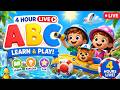 🔴 4 Hours ABC Phonics Learning for Toddlers 📚 | Learn Letters & Sounds | Calm Preschool Livestream