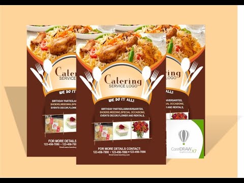 Coreldrew desing-How to Create Catering food flyer design in coreldraw ...