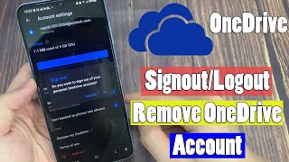 how to signout/logout remove onedrive account in android | samsung galaxy a13