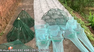 đại lí lồng ô bắt tôm tép giá rẻ,lú xanh trắng đúc.lưới bát quái,29khung 9m,chât lượng các bác ạ.