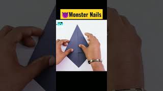 😈 Monster Nails !! #diy #craft #satisfying  #shorts #best