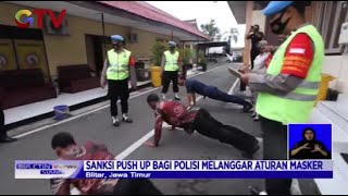 Tak Pakai Masker, Belasan Polisi di Polresta Blitar Dihukum Push Up - BIS 08/09