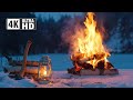 4K This Is The Real Campfire By The Frozen Lake 100 Natural Video 4K This Is The Real Campfire By The Frozen Lake 100 Natural Video