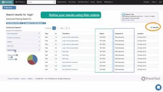 PractiTest: Faceted Search Results - GUI update