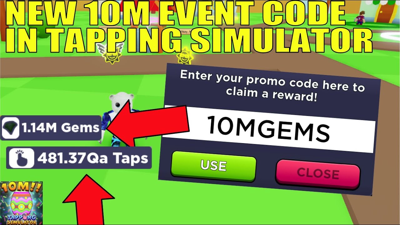  NEW 10M EVENT CODE IN TAPPING SIMULATOR Roblox YouTube