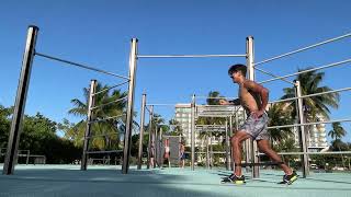 Banded split stance chest flies 