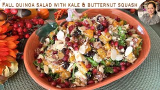 Fall Quinoa Salad with Kale & Butternut Squash | Autumn Salad