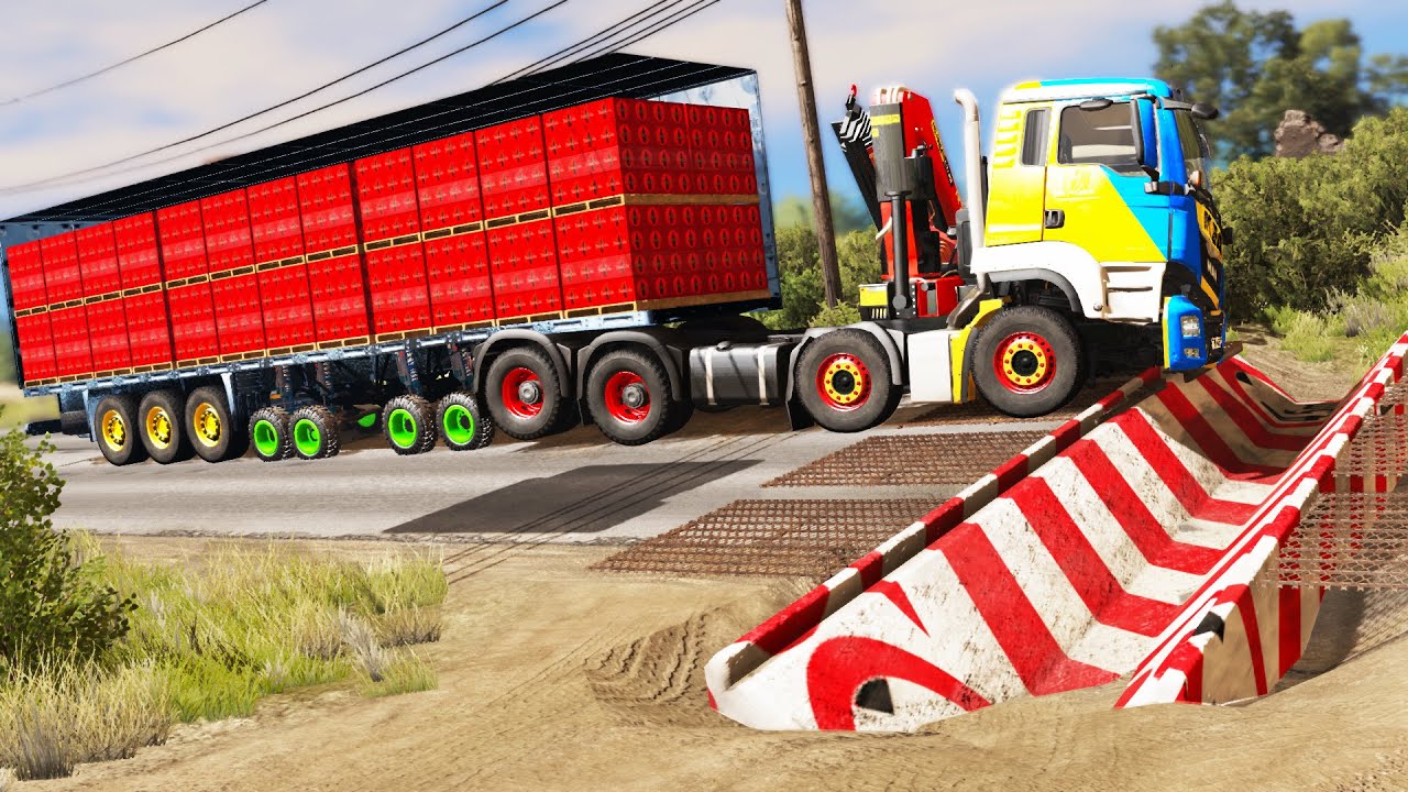 Cars vs Upside Down Speed Bumps #75 | BeamNG.DRIVE