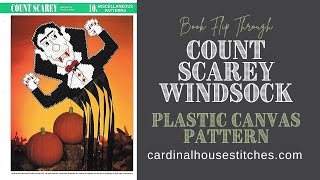 Count Scarey Halloween Vampire Windsock Plastic Canvas Pattern Book Flip Through Video
