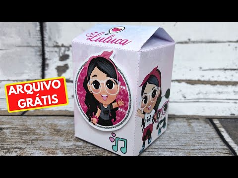 Festa Luluca para Imprimir - Caixa Envelope - Arquivo Grátis 